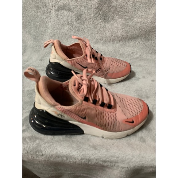 Nike Air Max 270 Kids Shoes Pink Black White Size 4.5Y Sneakers - Picture 6 of 14